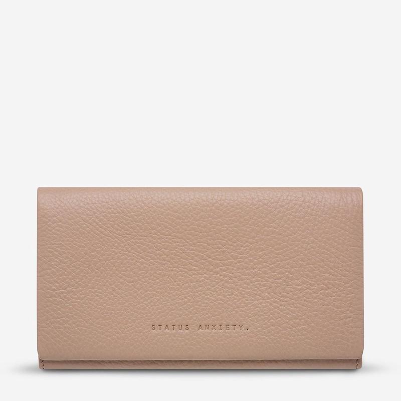 Status Anxiety Nevermind Leather Wallet - Dusty Pink
