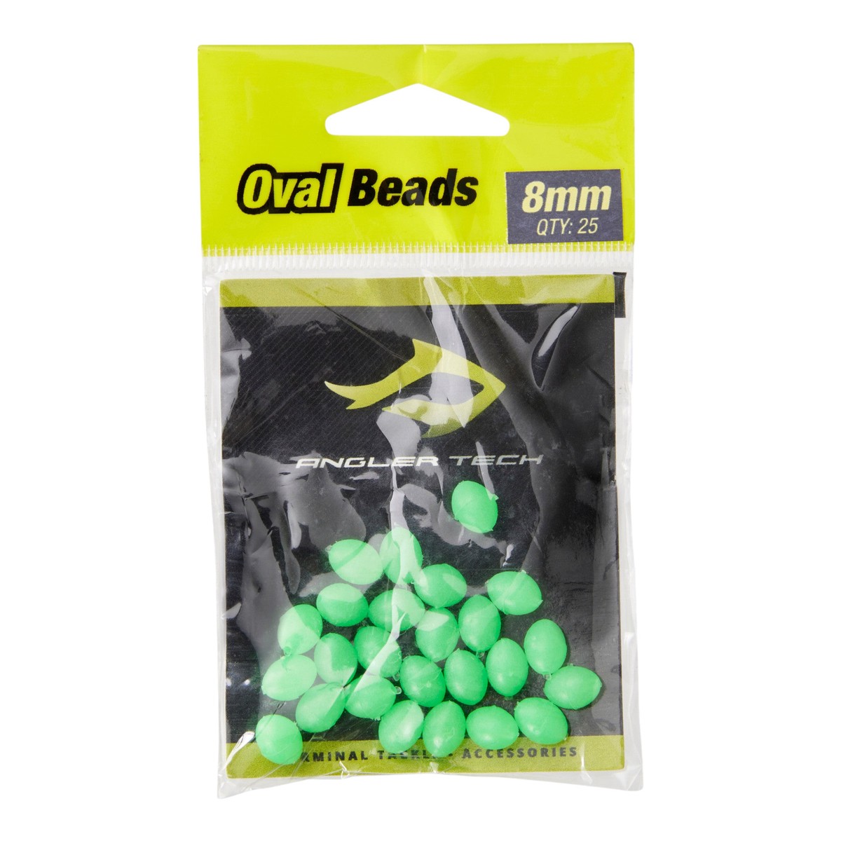 Angler Tech Soft Green Oval Beads 8mm