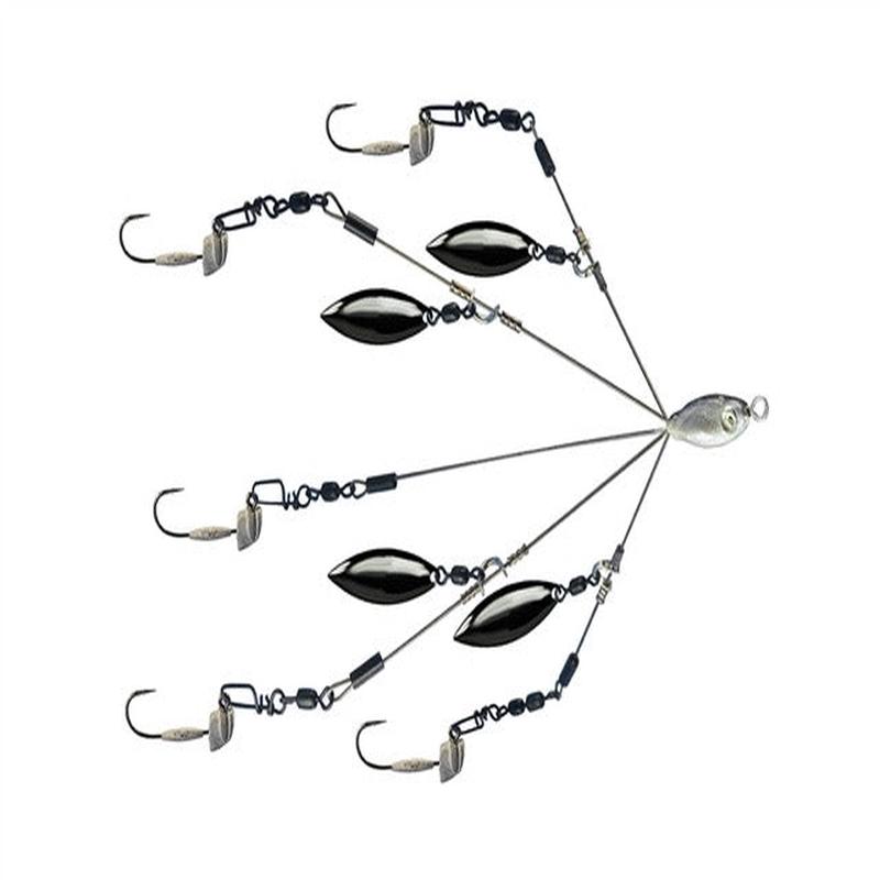 4" Micro Rig Bait Ball Umbrella Rig with Jig Heads - Size 1/0 (1/16 oz.)