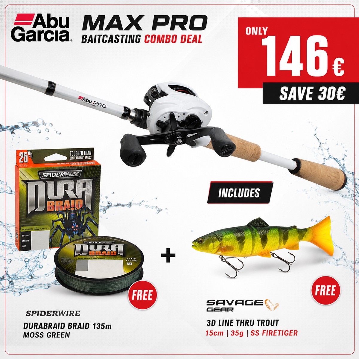 Abu Garcia Max Pro Baitcasting Combo Deal