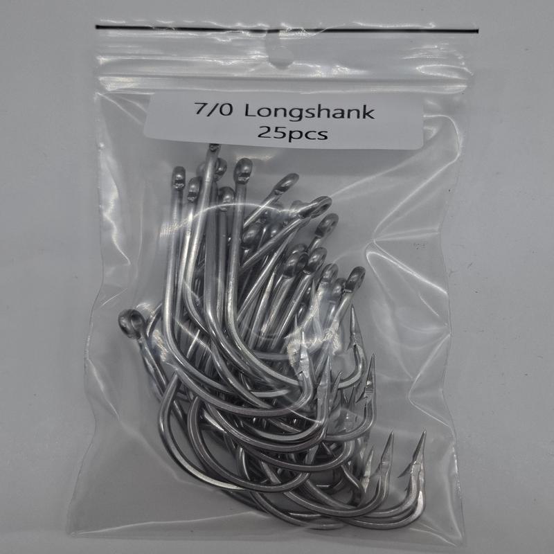 7/0 Long Shank Hooks pack of 25 - Meanfish