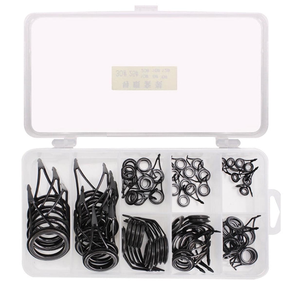 75 PCS / Box Ceramic Wire Loop Luya Rod Fishing Gear Accessories