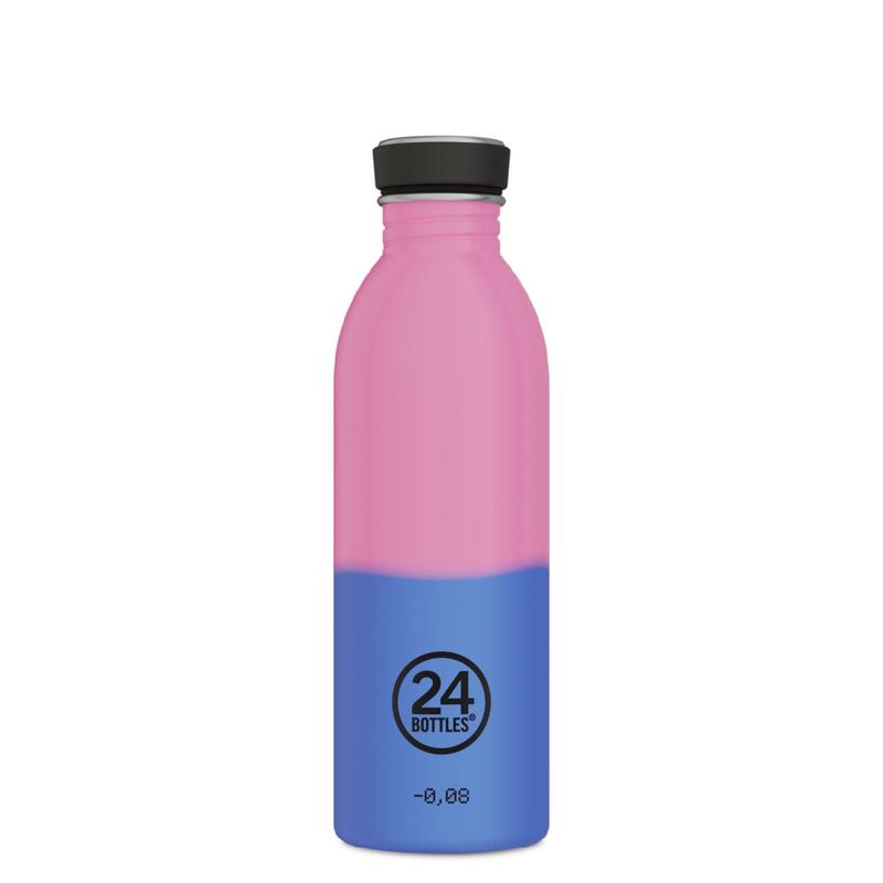 24 Bottles Urban 500ML Glossy Finish Water Bottle - Reactive Pink Blue