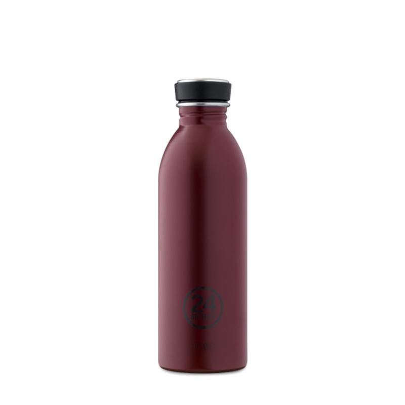 24 Bottles Urban 500ML Water Bottle (Stone Finish) - Country Red