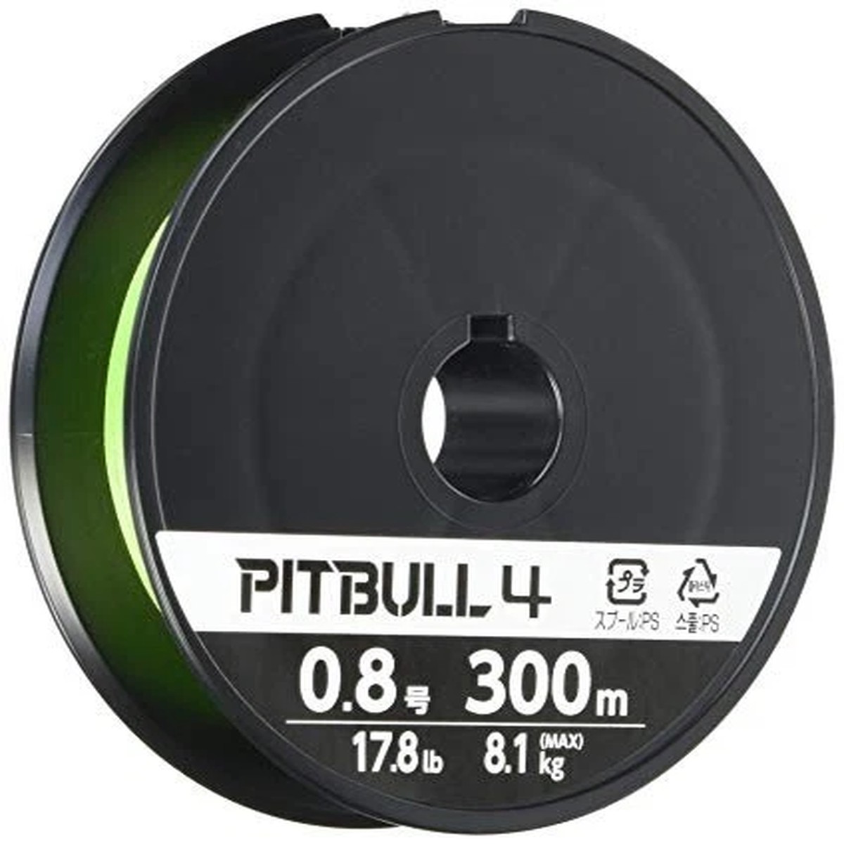Shimano Pitbull 4 PE Fishing Line 300m 0.8 Lime Green 17.8lb Strength PL-M74S