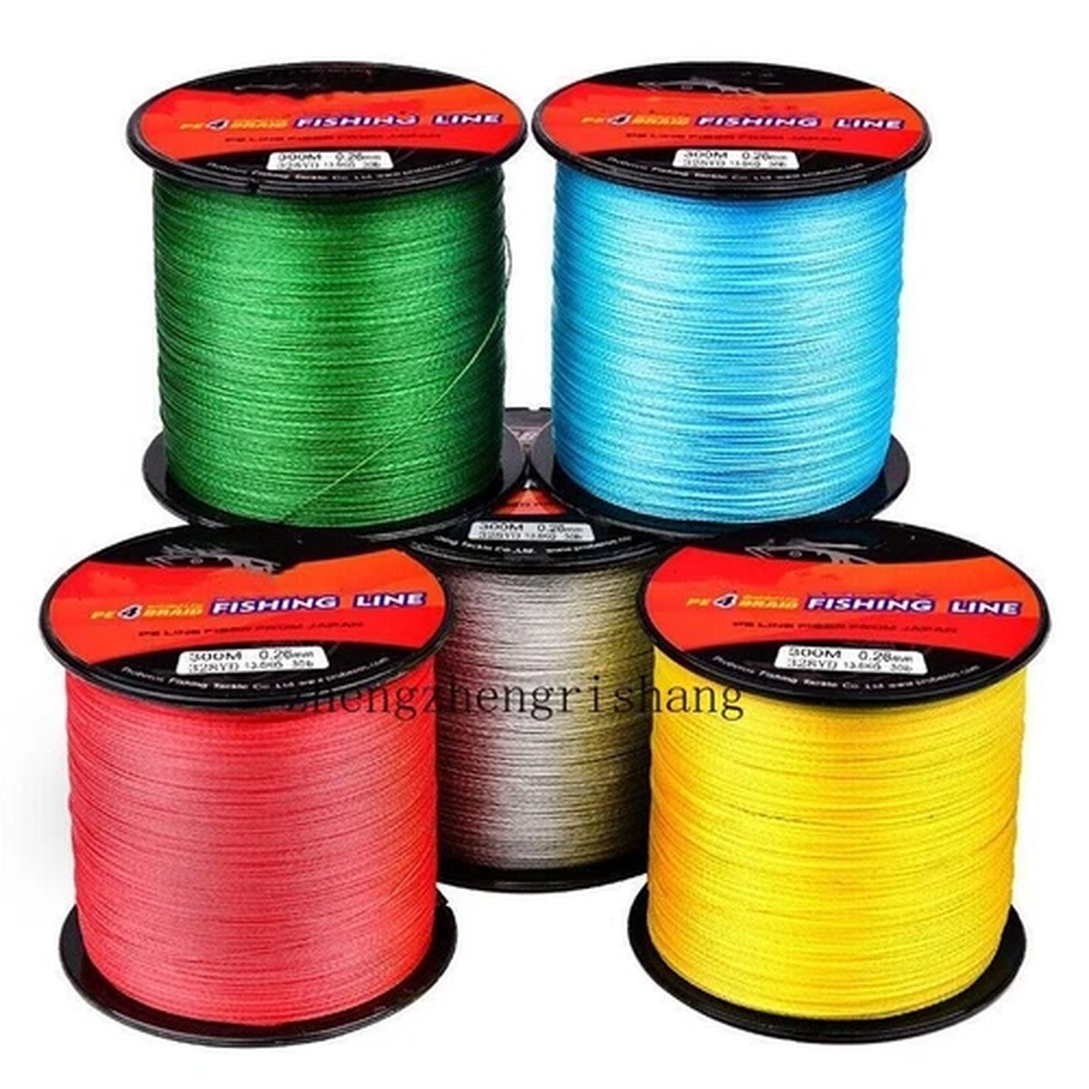 4Strands Braided Fishing Line PE 300m Multifilament Multicolor Super Strong Line