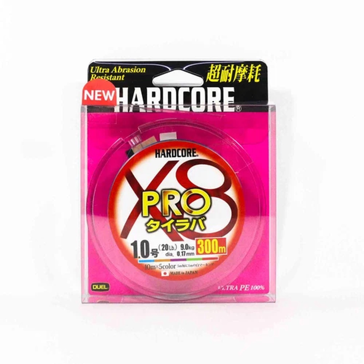 Yo Zuri Duel P.E Line X8 Pro Tai Rubber 300m P.E 1.0 9.0Kg 5 Color H3936