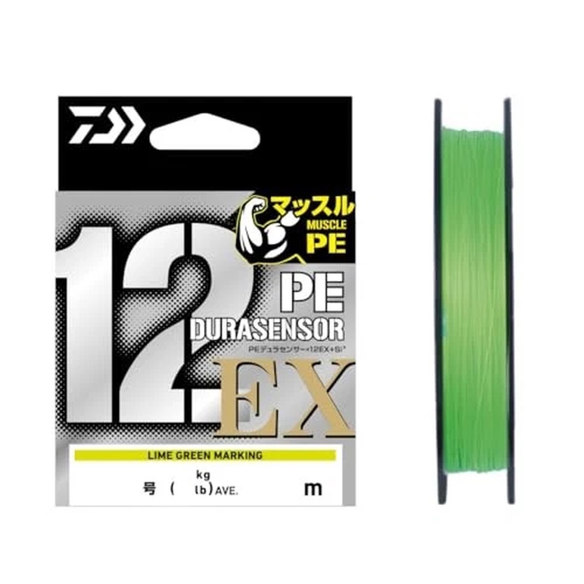 Daiwa UVF PE Dura Sensor 12EX +Si3 Lime Green #1.2 200m 12-Braid Fishing Line