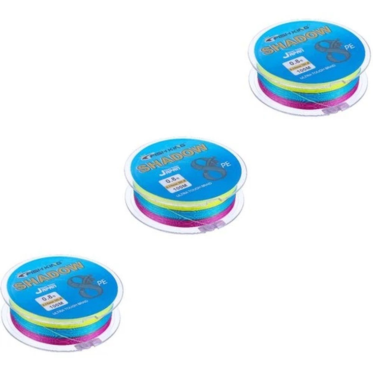 3pcs Braided Fishing Line 8 Strands Braided Lines Nylon Fishing Supplies