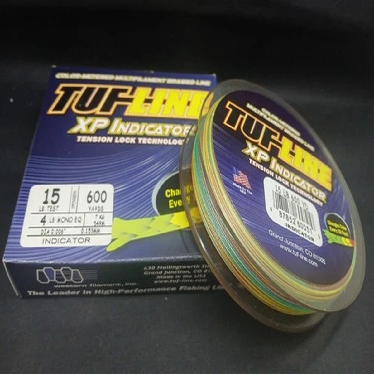 1pk 600yds Tuf Line XP Indicator Braided Fishing Line Change colour Every 10m