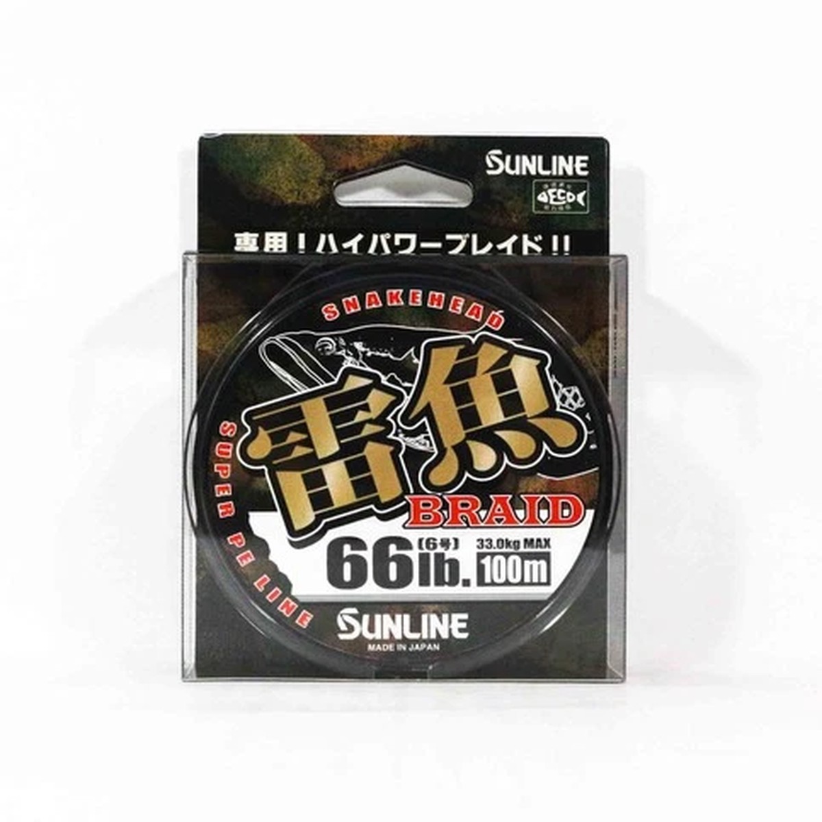 Sunline P.E Line Snakehead Braid 100m P.E 6 66lb (1614)