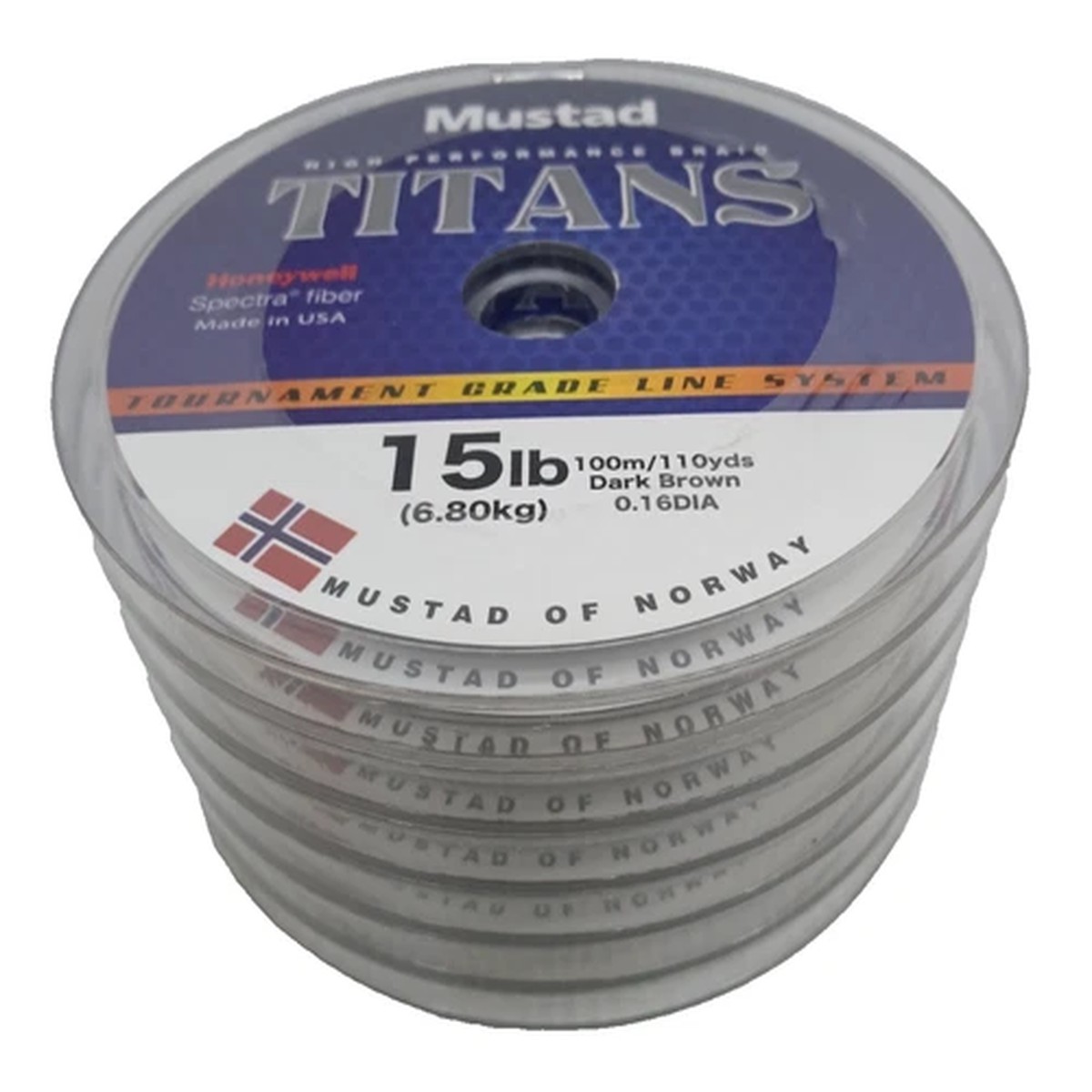 [15lbs, 600m] Mustad Titans Honeywell Spectra Fiber Braided Braid Fishing Line