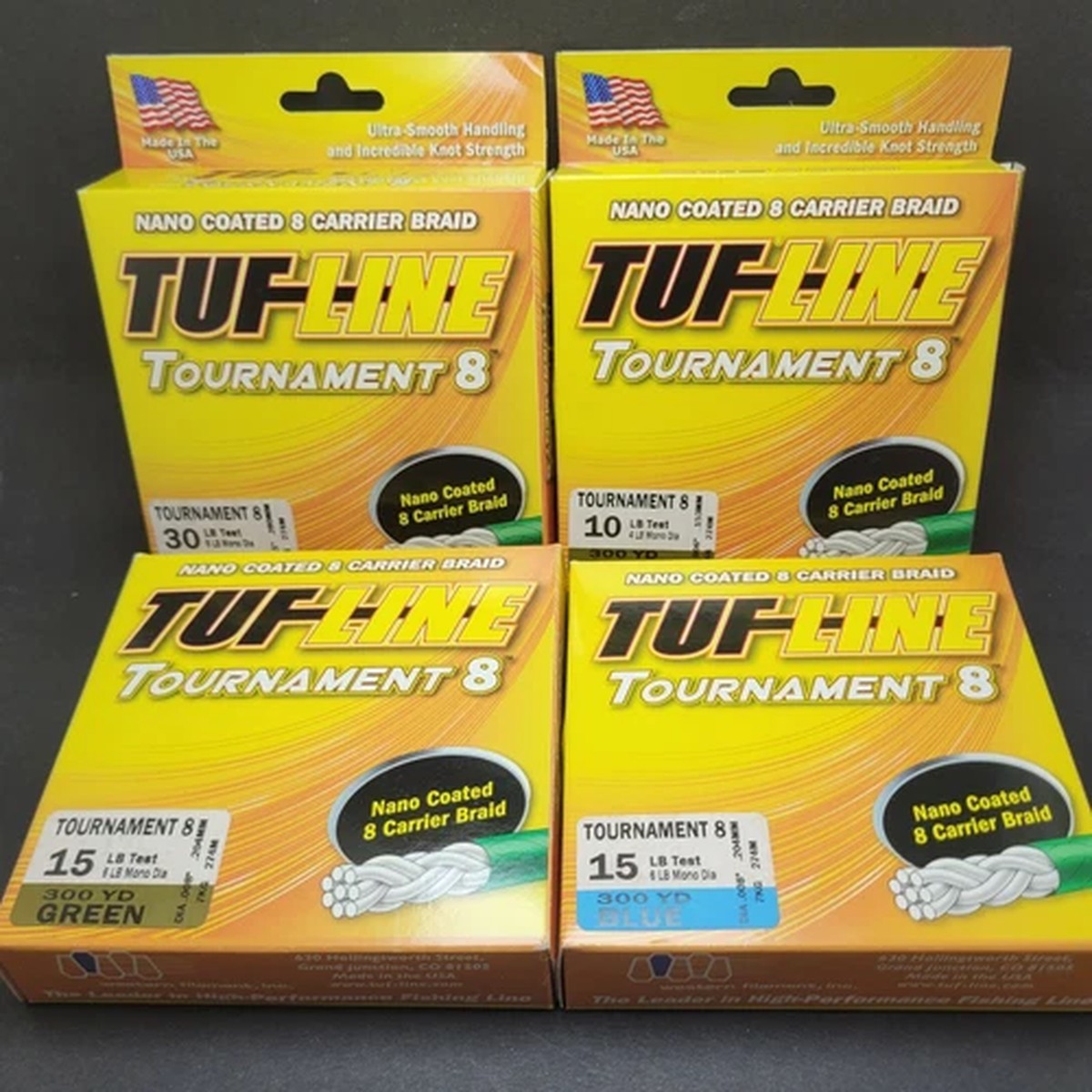 1pk 300yds Tuf Line Tournament 8 Nano Coated & Carrier Braided Fishing Line