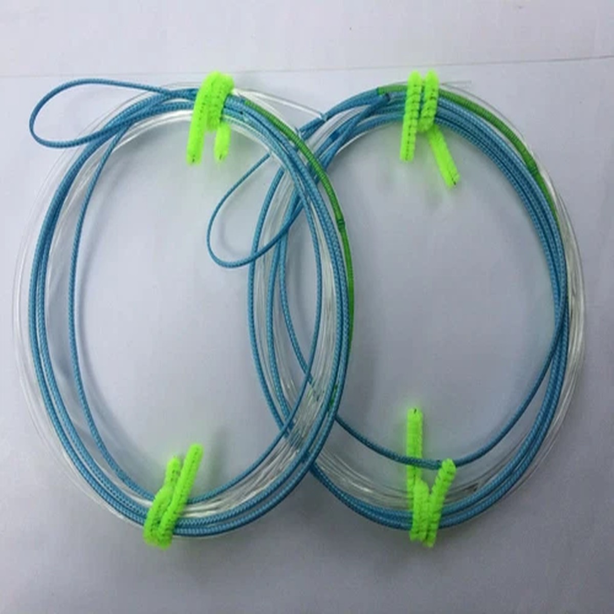 2 Wind-on leaders Tuf-Line Hollow Braid & 400# Jinkai Clear Mono 6m