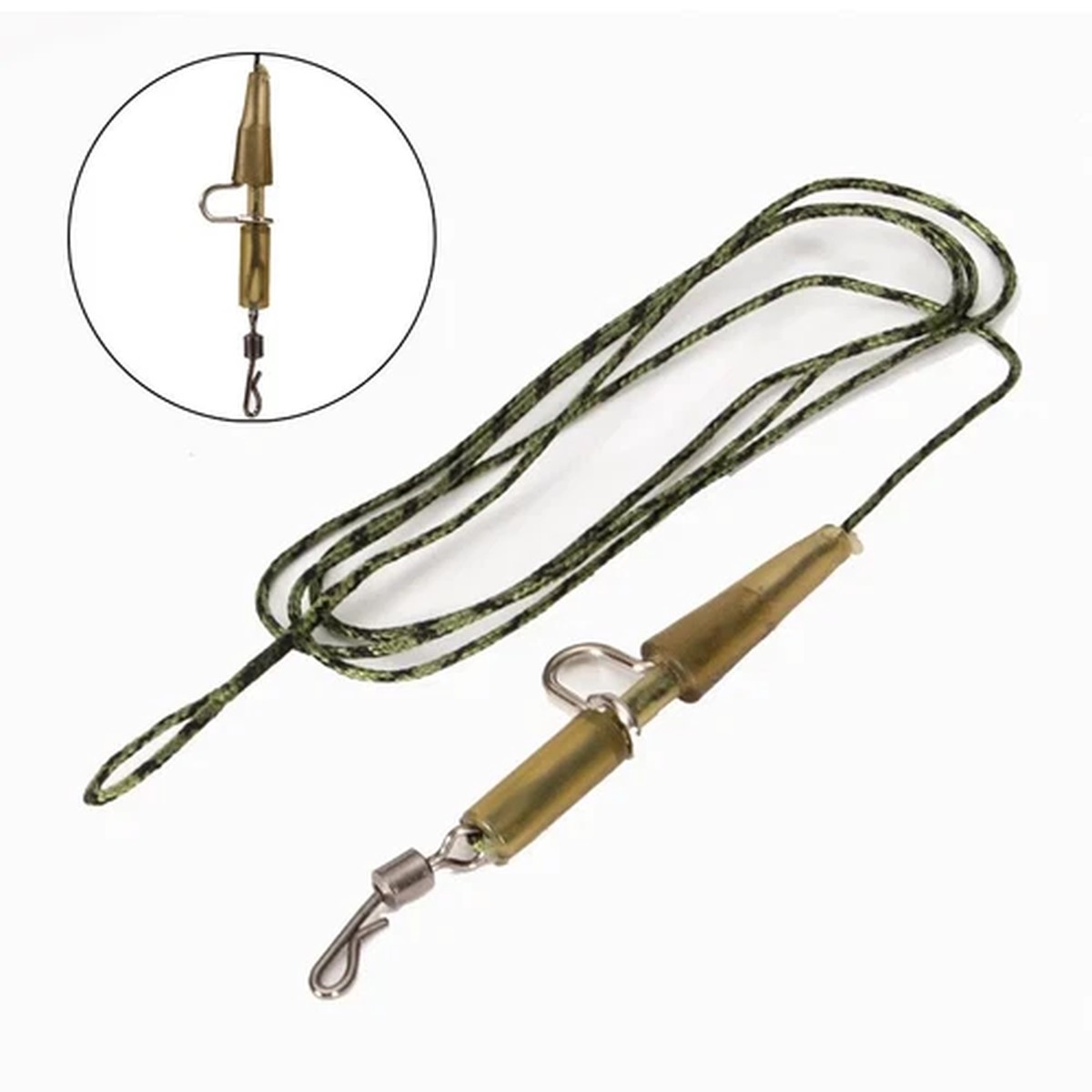 60cm Carp Fishing Line Braided Lead Core Carp Leader Line Mainline Leadcore