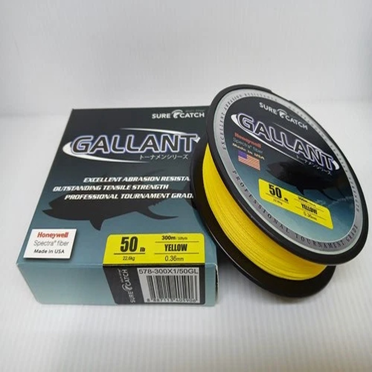 50lb USA Honeywell Spectra Fiber Surecatch Gallant 300m 328yd Fishing Line