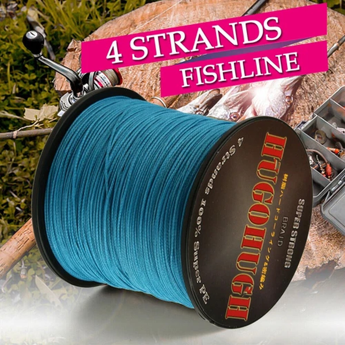 500m Braided Fishing Line 4Strands PE Multifilament Multicolor Super Strong Line