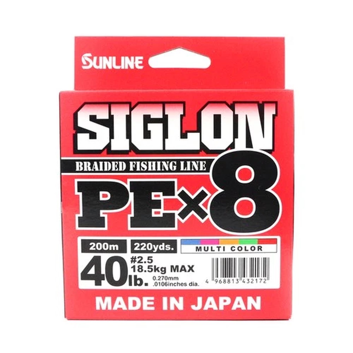 Sunline P.E Line X8 Siglon 200M P.E 2.5 40LB Multi (2172)