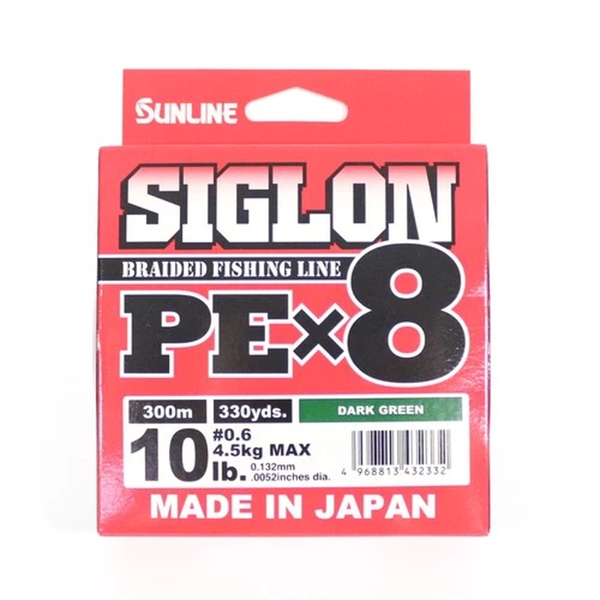 Sunline P.E Line X8 Siglon 300M P.E 0.6 10LB Dark Green (2332)
