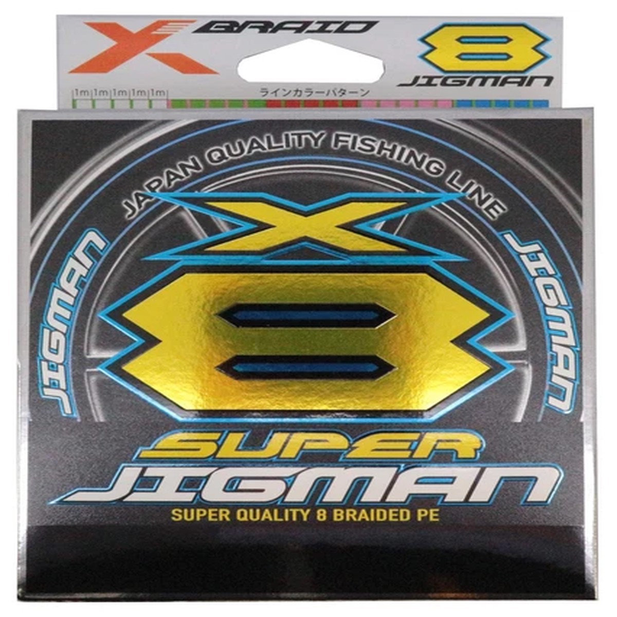 X-Braid Super Jigman X8 300m PE Line No.2 35lb 5-colors Unisex Adult FishingLine