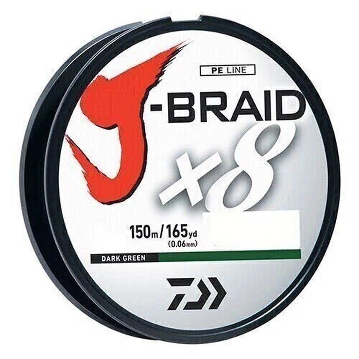 Daiwa J-Braid x8 Braided Line 40lb 150M Dark Green JB8U40-150DG