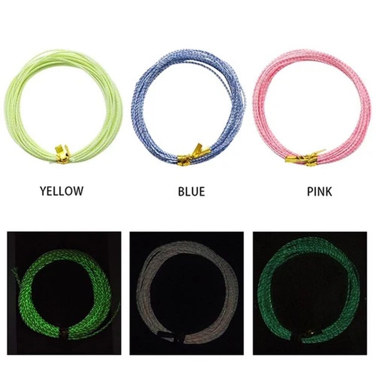Top-quality Luminous Line 60-150LB Blue Green High Strength PE PWC Pink