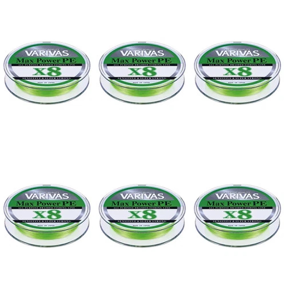 VARIVAS Max Power PE X8 Lime Green Fishing Line 150m Various Sizes Fr Japan