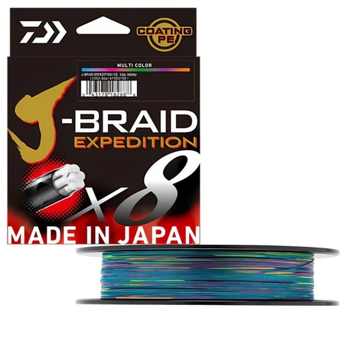 DAIWA Ultimate 8 Strand Fishing Braid Line J-BRAID EXPEDITION 150m Multicolor