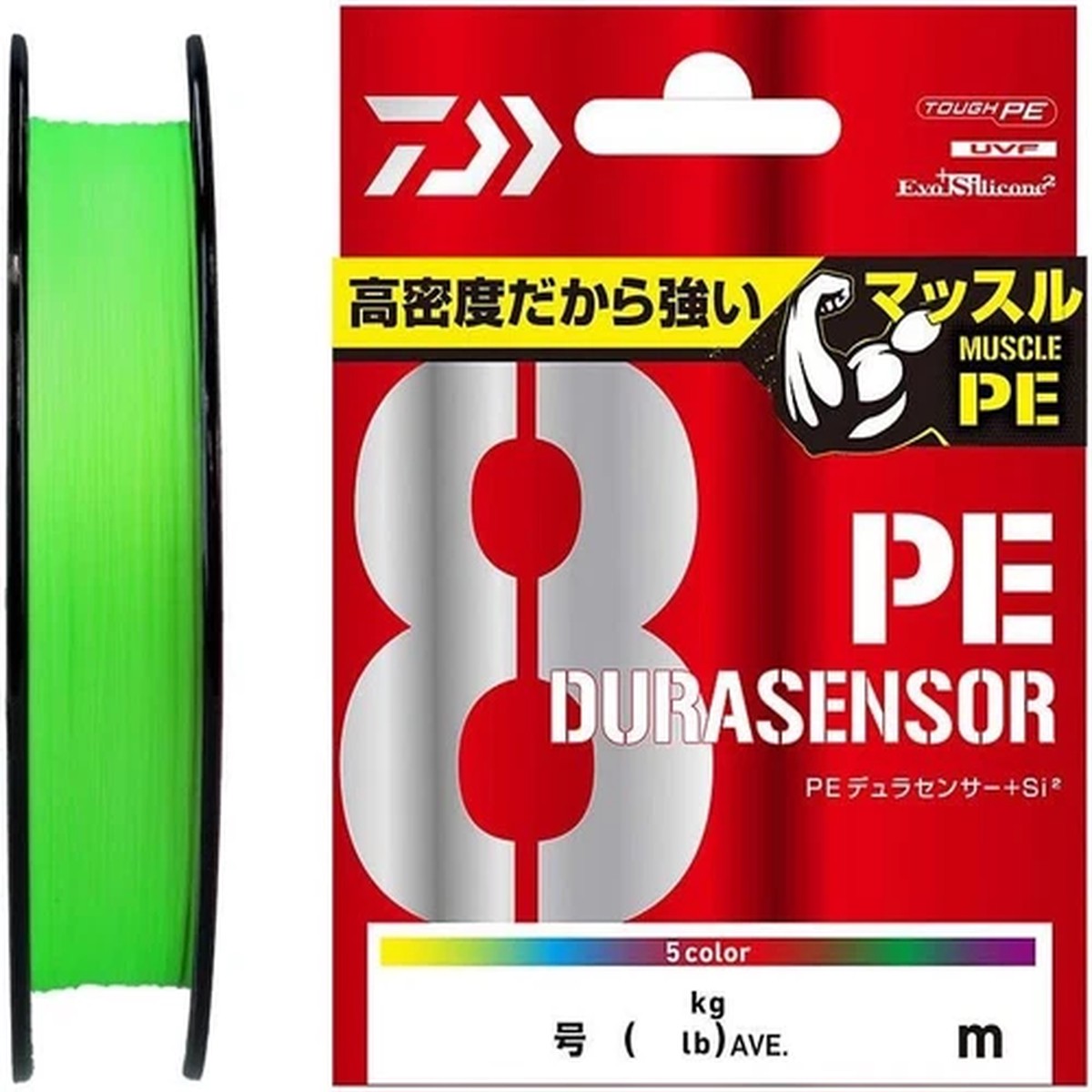 Daiwa UVF PE Dura Sensor X8 Si2 #0.6 200m Lime Green PE Braid Line New