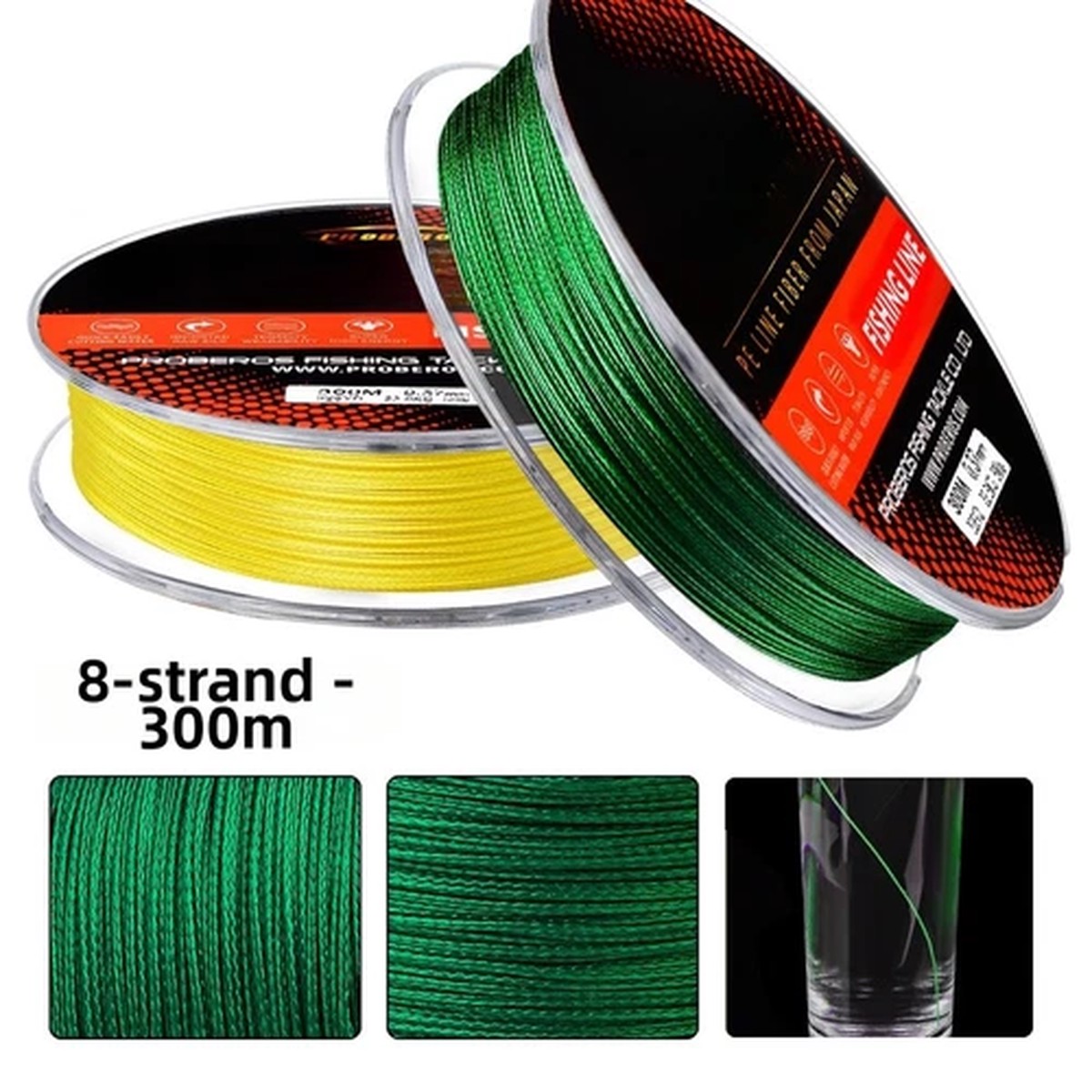 300M 8 Strand PE Braid Fishing Line Optimized for Sensitivity and Feel