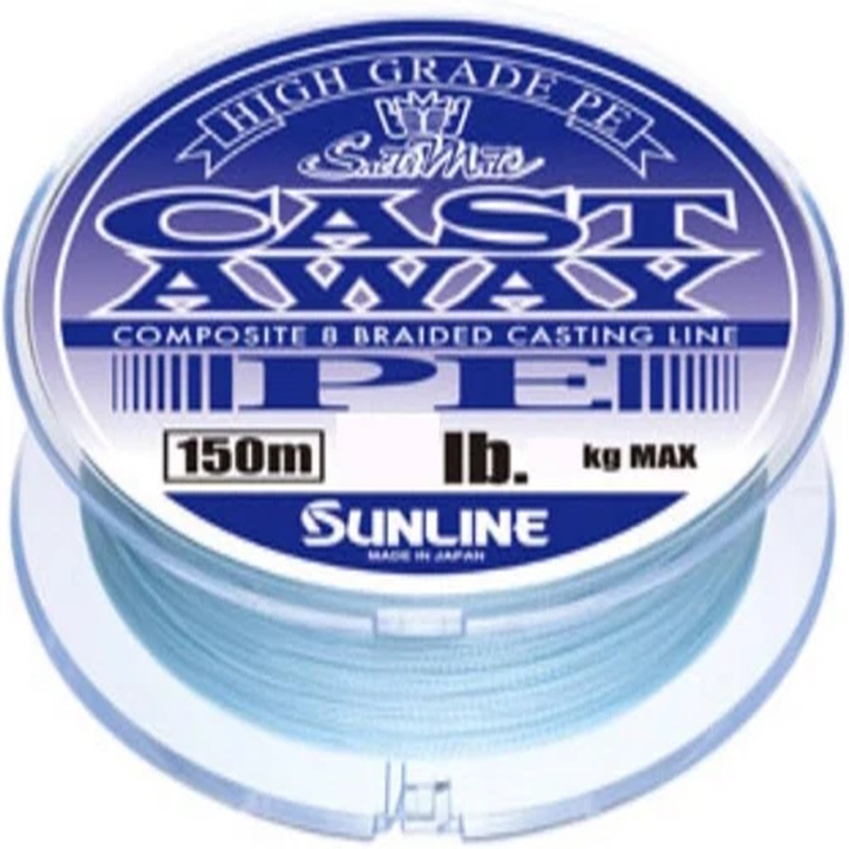SUNLINE PE Line Saltimate Castaway 150m 20lb Pearl Blue