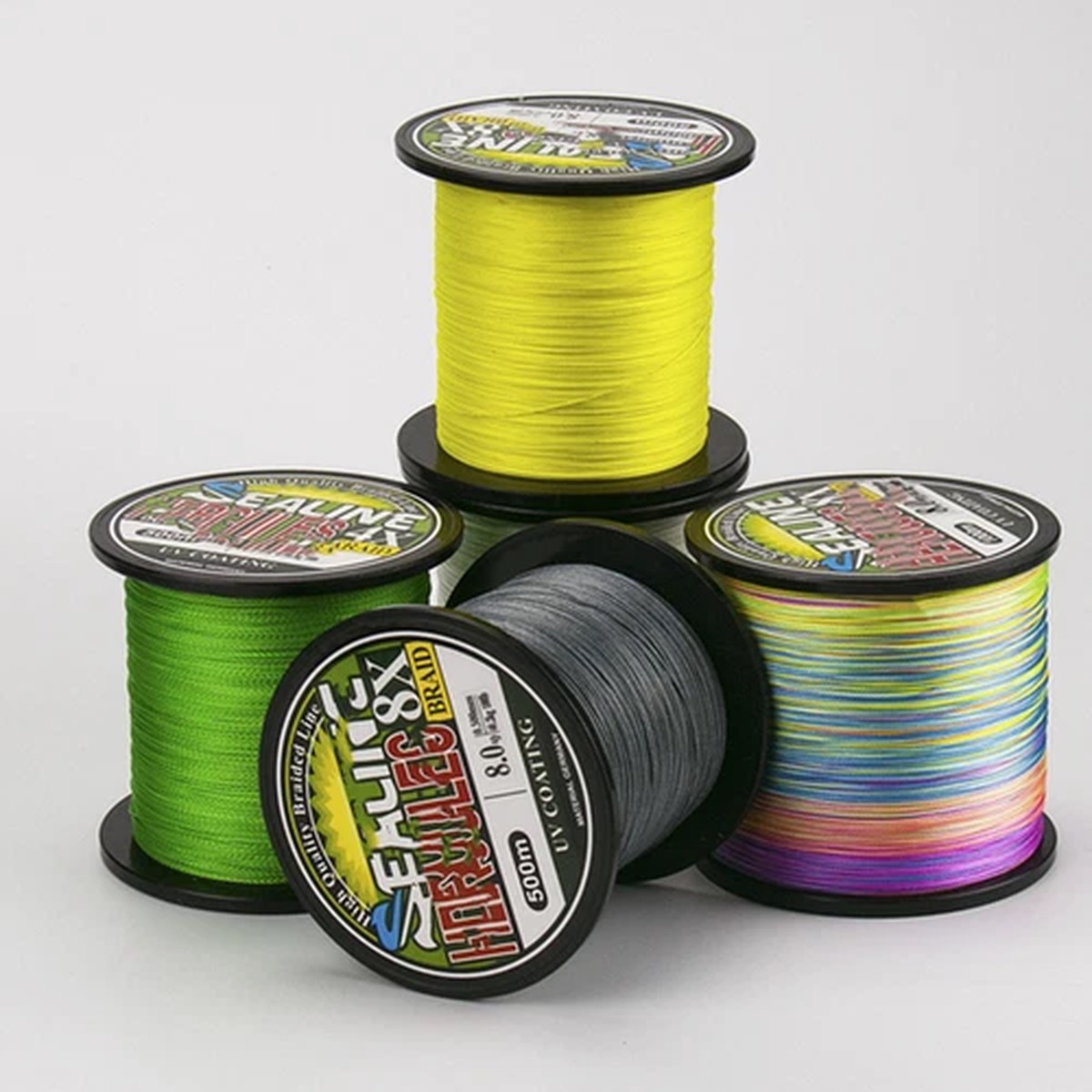 4/8 Strands Camouflage Extreme 4.6-88lbs PE Hollow Braided Fishing Line