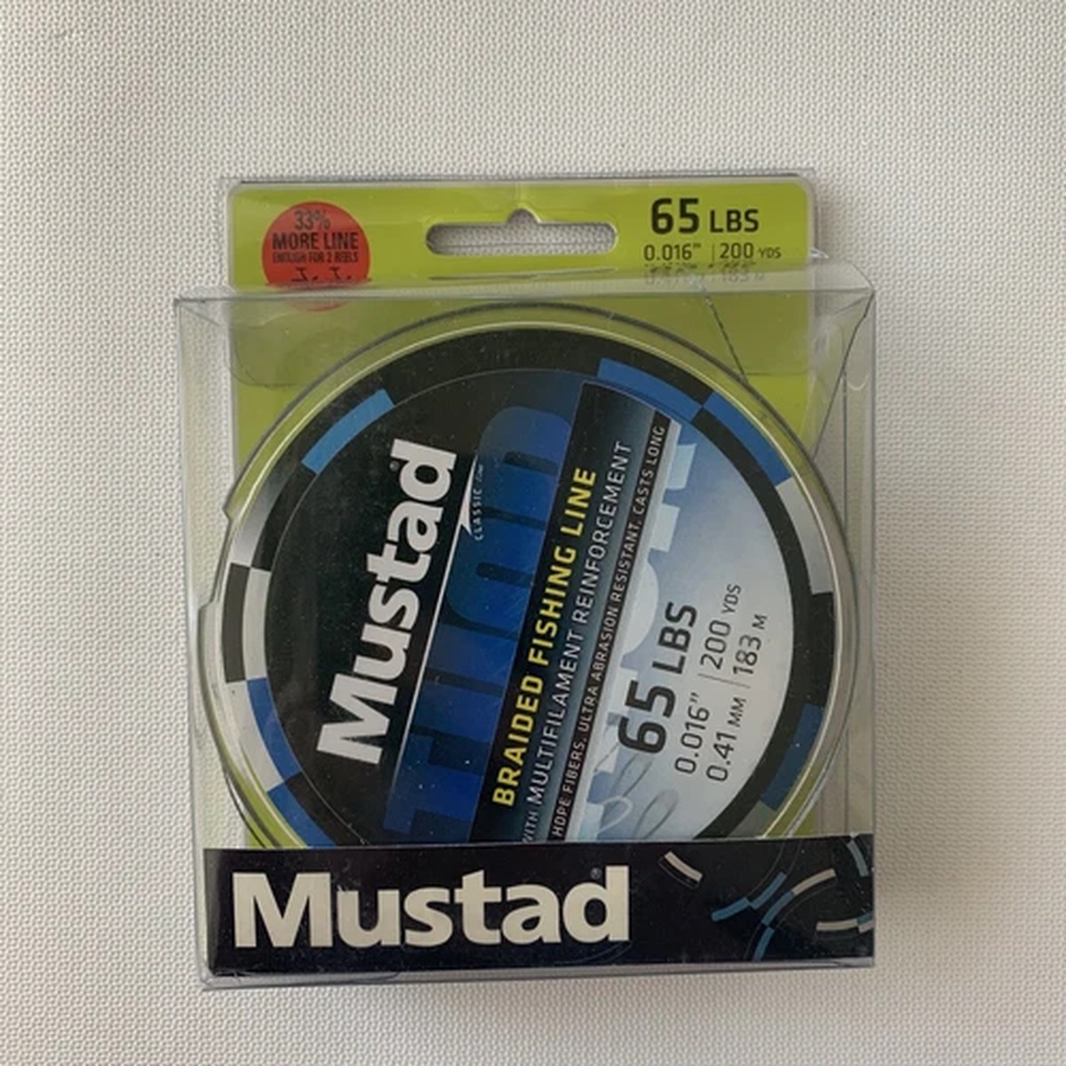 Braided Fishing Line With Multifilament reinforcement 65 LBS 0.41 mm 183 m