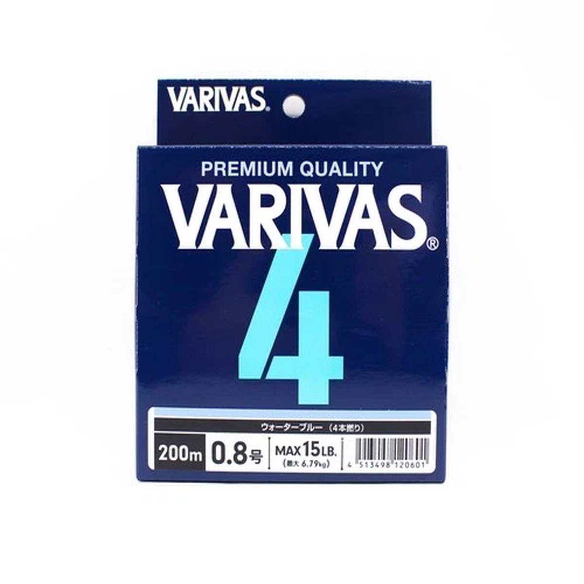 Varivas P.E Line Varivas 4 X4 Blue 200m P.E 0.8 Max 15lb (0601)