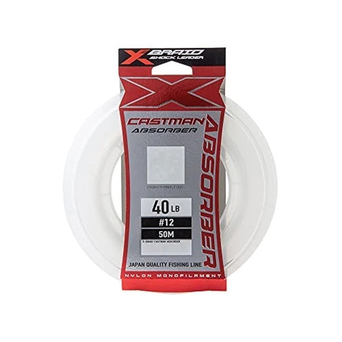 YGK X-Braid Shock Leader Castman Absorber Nylon Monofilament Fishing Line 50m