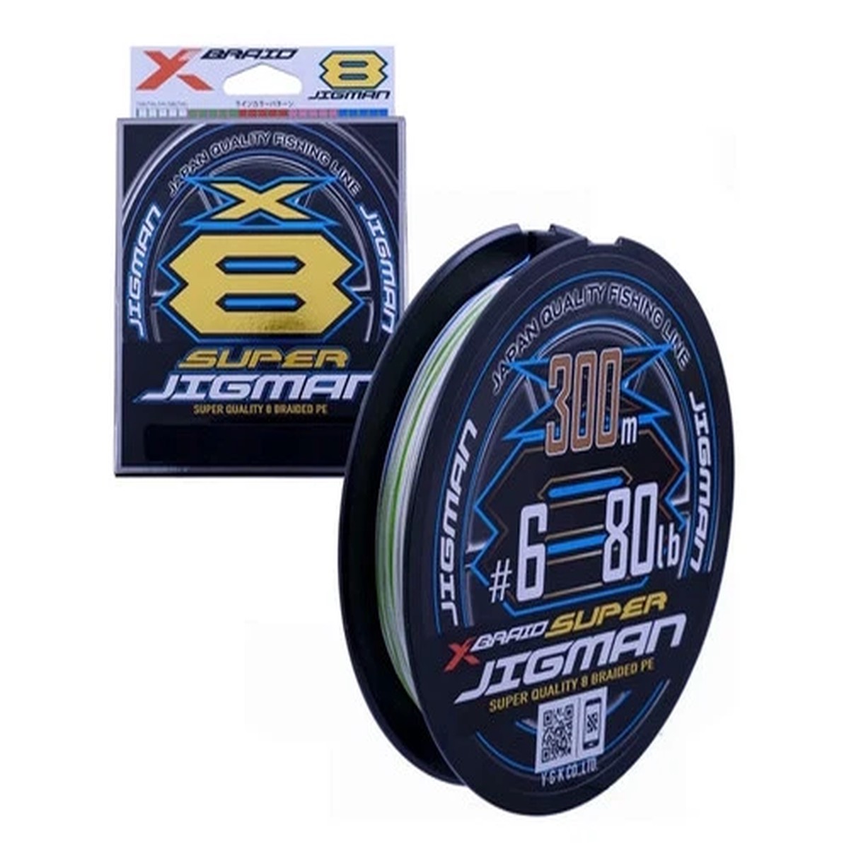 YGK X-Braid SUPER JIGMAN X8 High Power PE Line, Multiple Sizes, from Japan