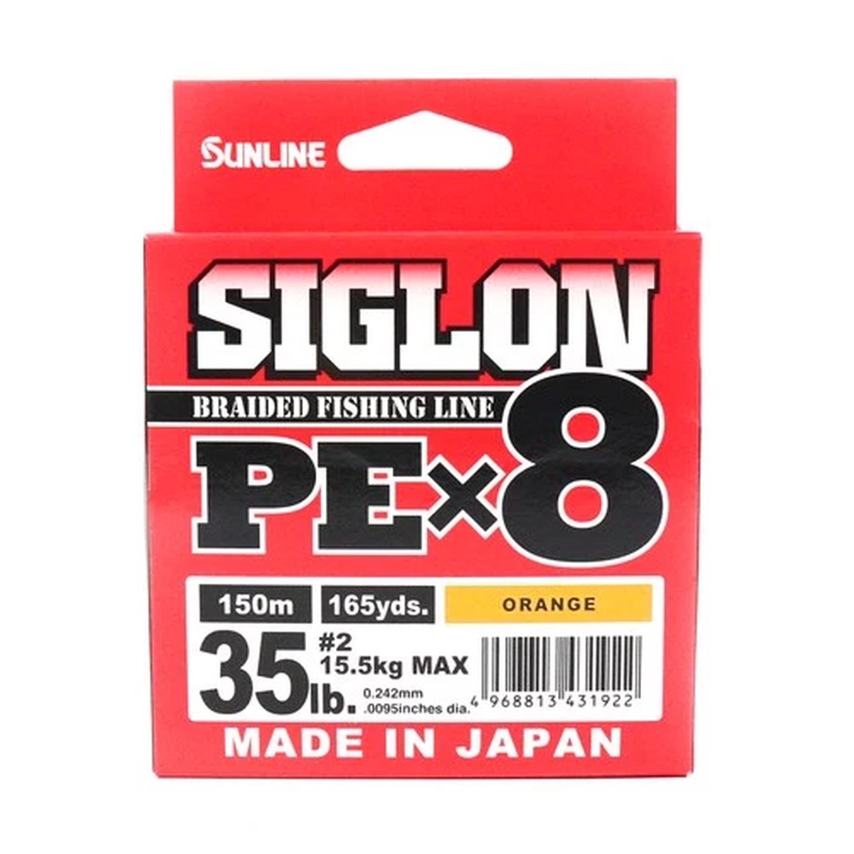 Sunline P.E Line X8 Siglon 150M P.E 2 35LB Orange (1922)