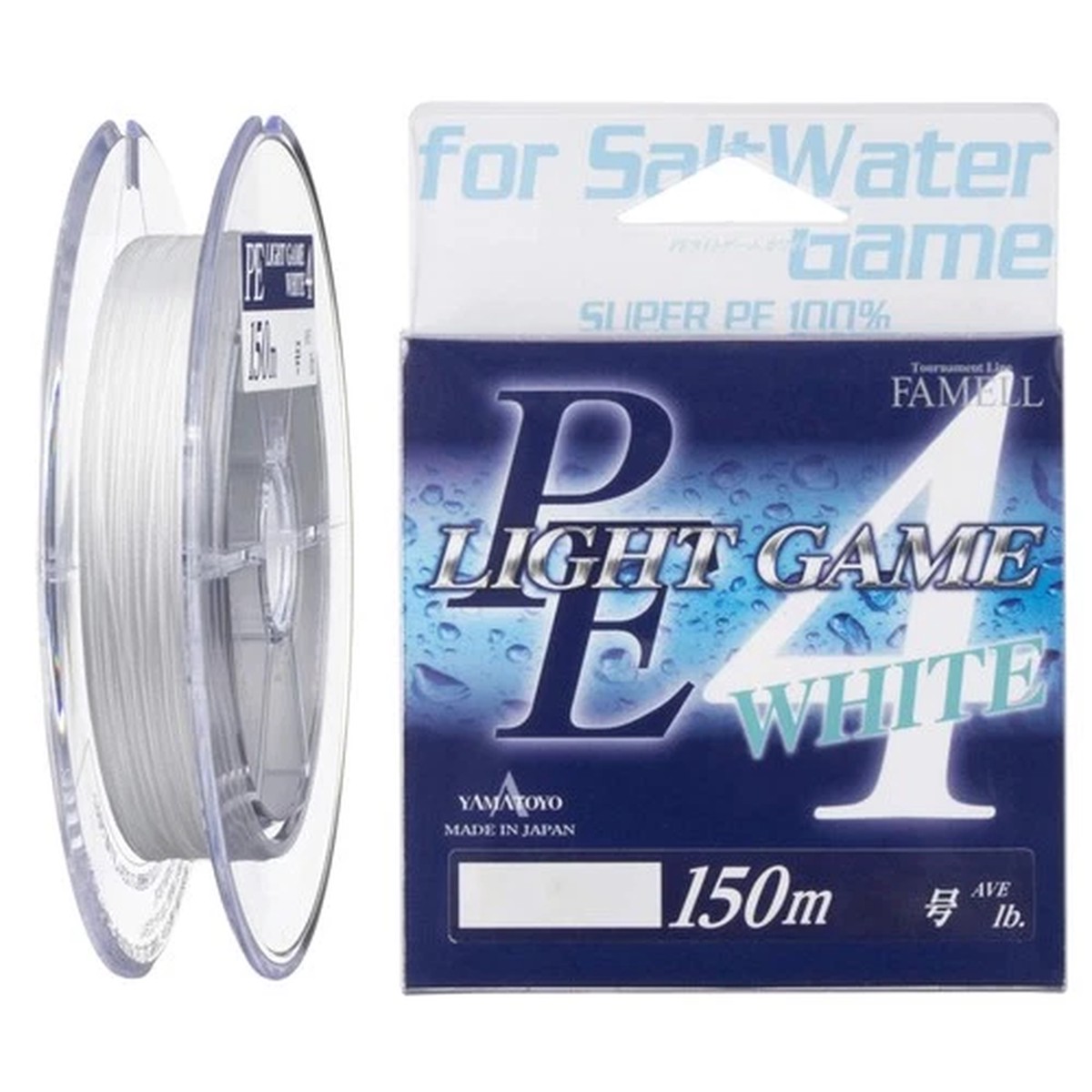 YAMATOYO PE line PElight game 150m 0.5 8.5lb 4 Pieces white