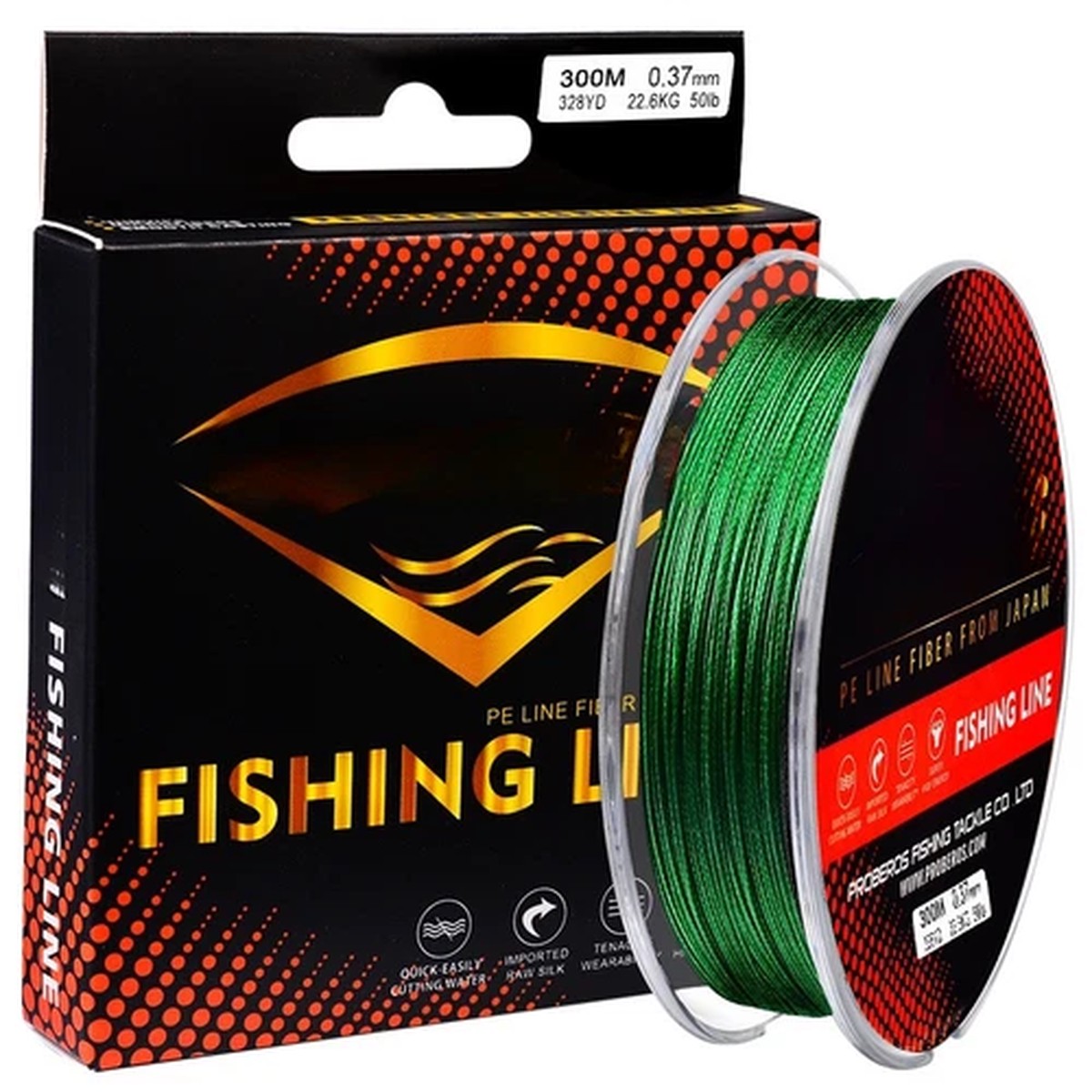 300m 8 Strand PE For BRAIDED Fishing Line Non Rotating Smooth Handling