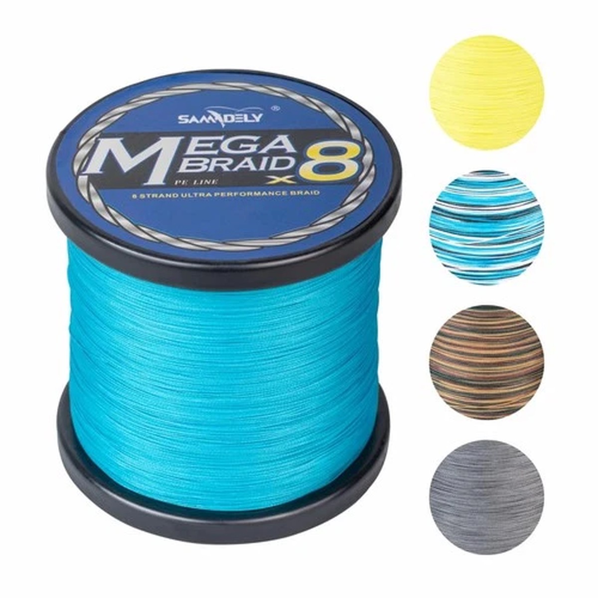 Braided Fishing Line, 8 Strands, Abrasion Resistant, No Stretch, Colored for ...