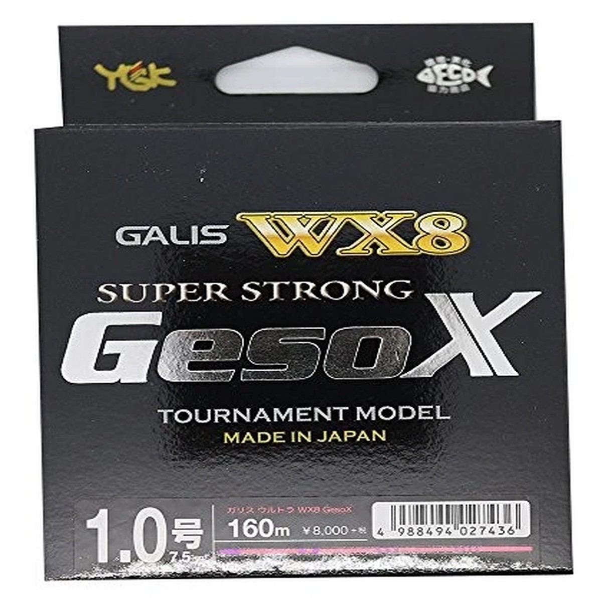 Yotsuami PE Line Garis Ultra WX8 GesoX 563.0 ft (160 m) No. 1.0 8 Pieces