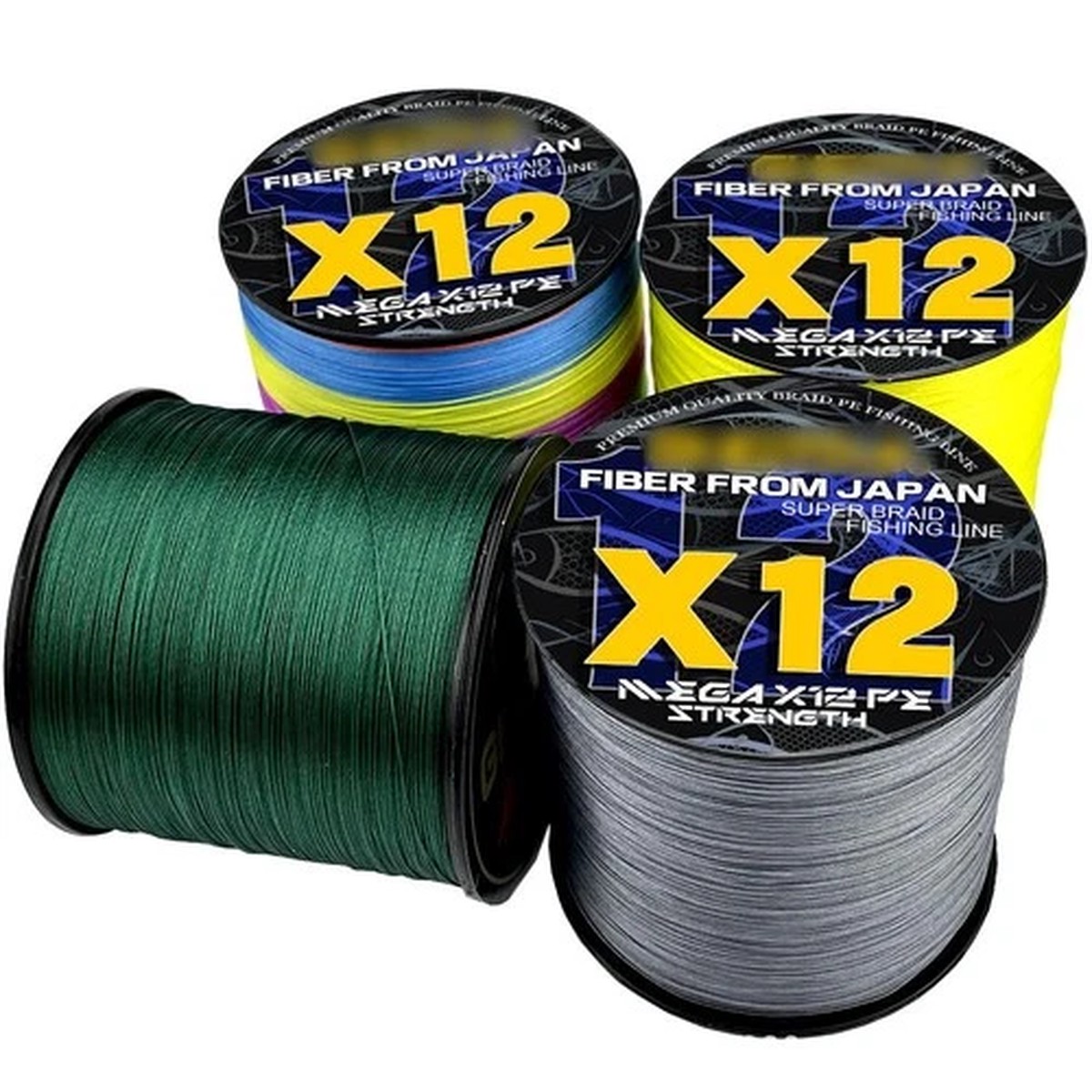 12 Strands Fishing Line 300M Multifilament PE Braided Fishing Line 30LB-120LB