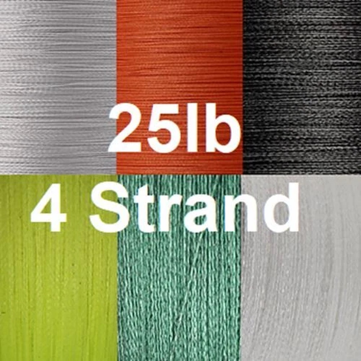 25lb Braided Fishing Line 4 Strand (11.3kg) Various Colours and Lengths