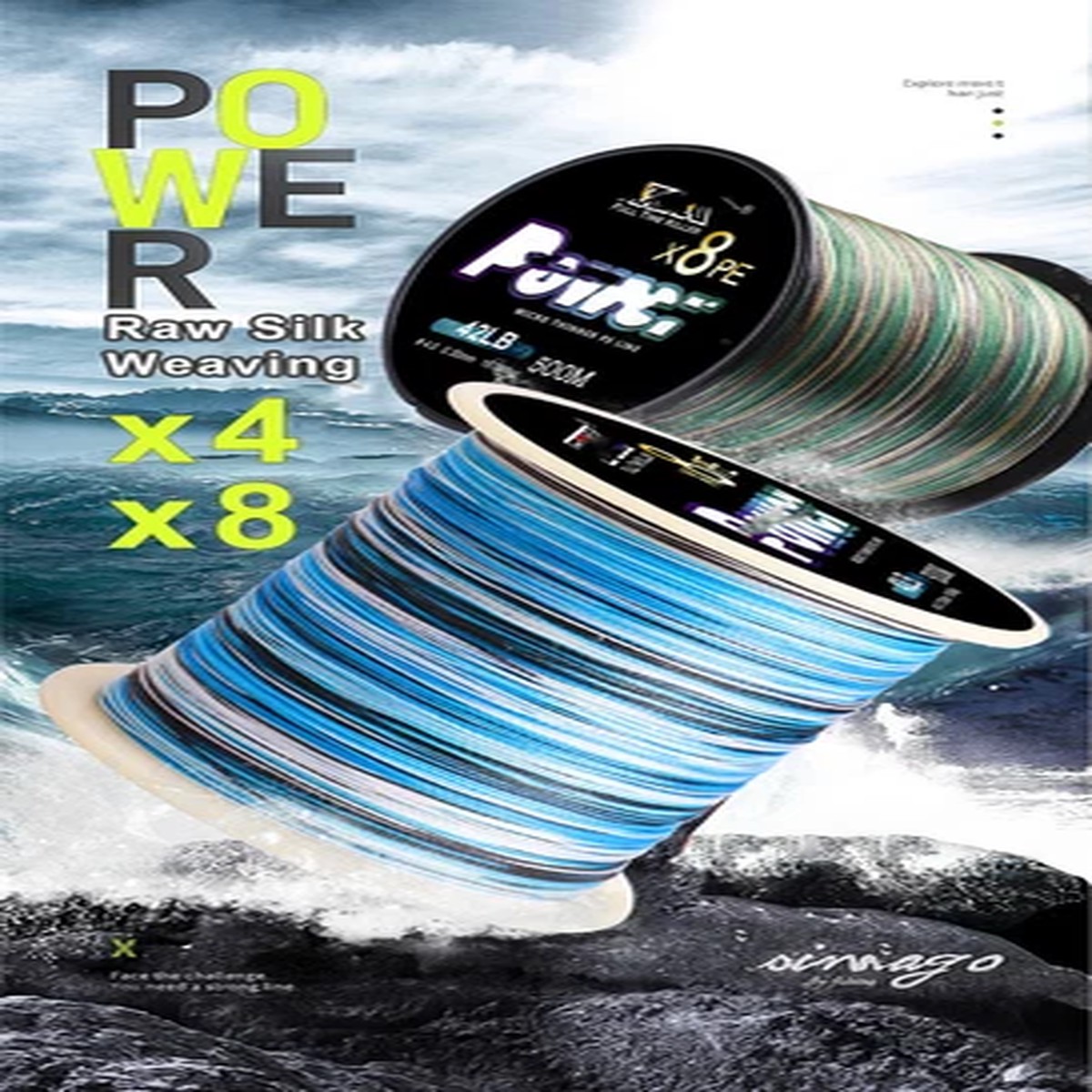 4/8 Strands 100-500M Super Strong Braided Wire Fishing Line 15-110LB 1.0-4.5 PE