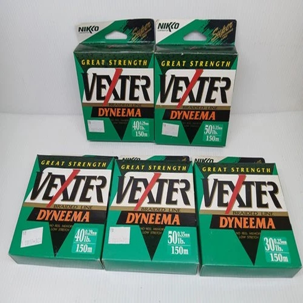5packs 150m Assorted Nikko Vexter Dyneema Japan Fishing Lines