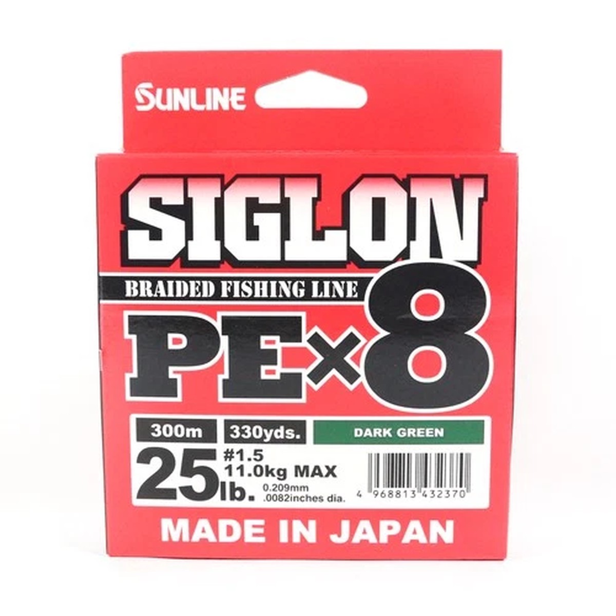Sunline P.E Line X8 Siglon 300M P.E 1.5 25LB Dark Green (2370)