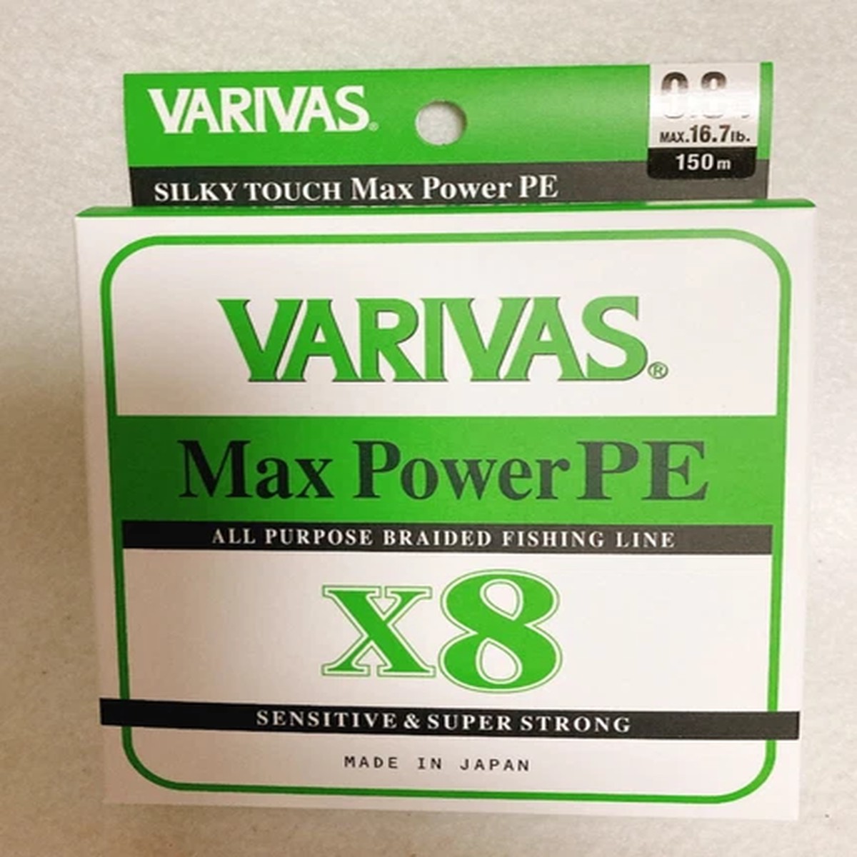 VARIVAS Max Power PE X8 Braid PE Line Lime Green 150m LB Choose
