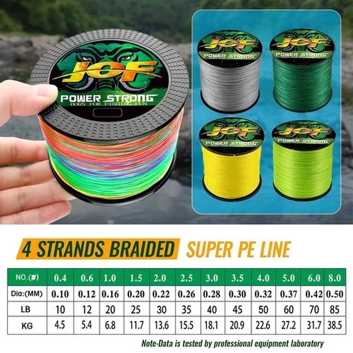 4 Strand Braided Fishing Line - Heavy Duty PE Saltwater & Sea Fishing Line