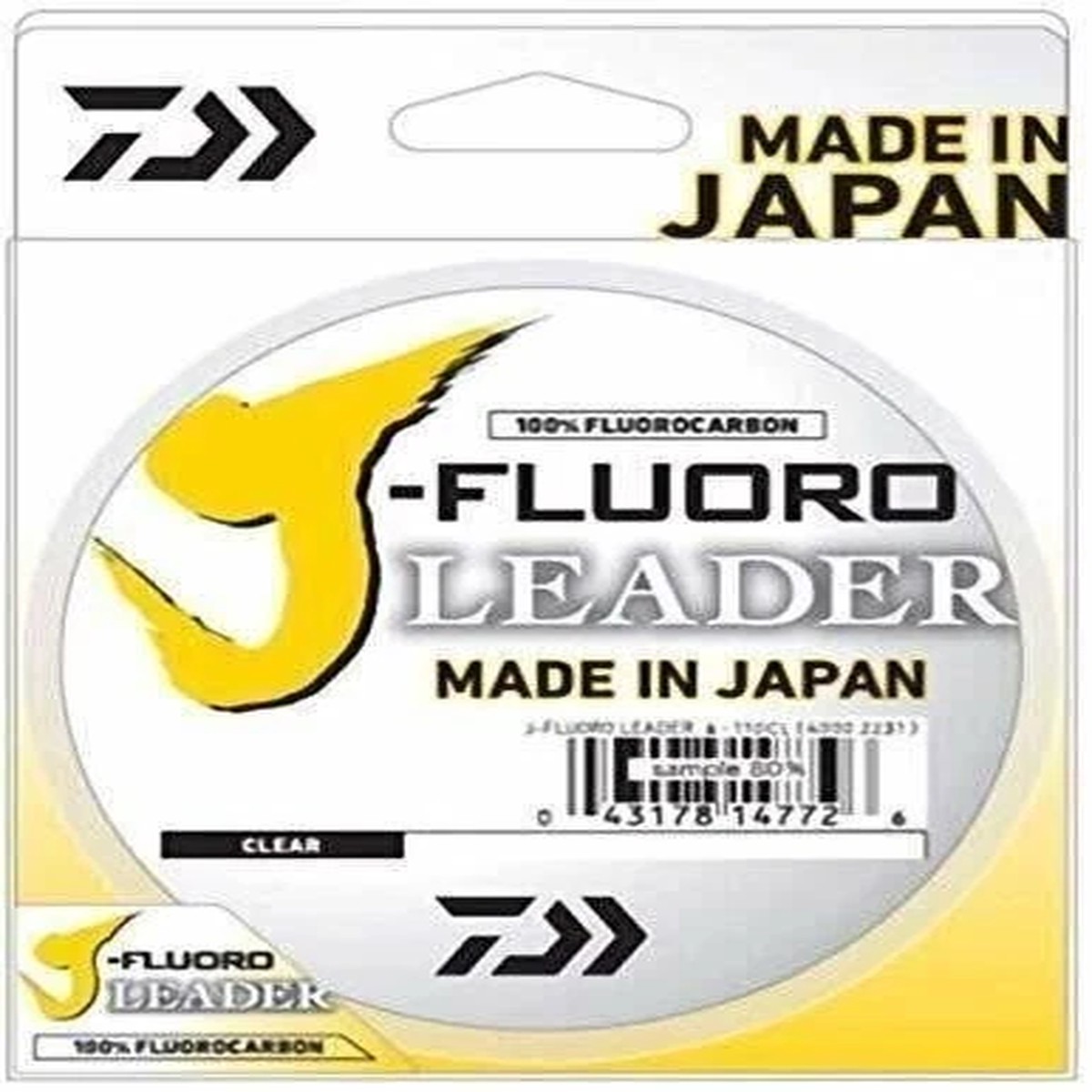 Daiwa J-Fluoro Fluorocarbon Leader Clear 12 lb 100 Yd w/ Spooling Band JFL12-100