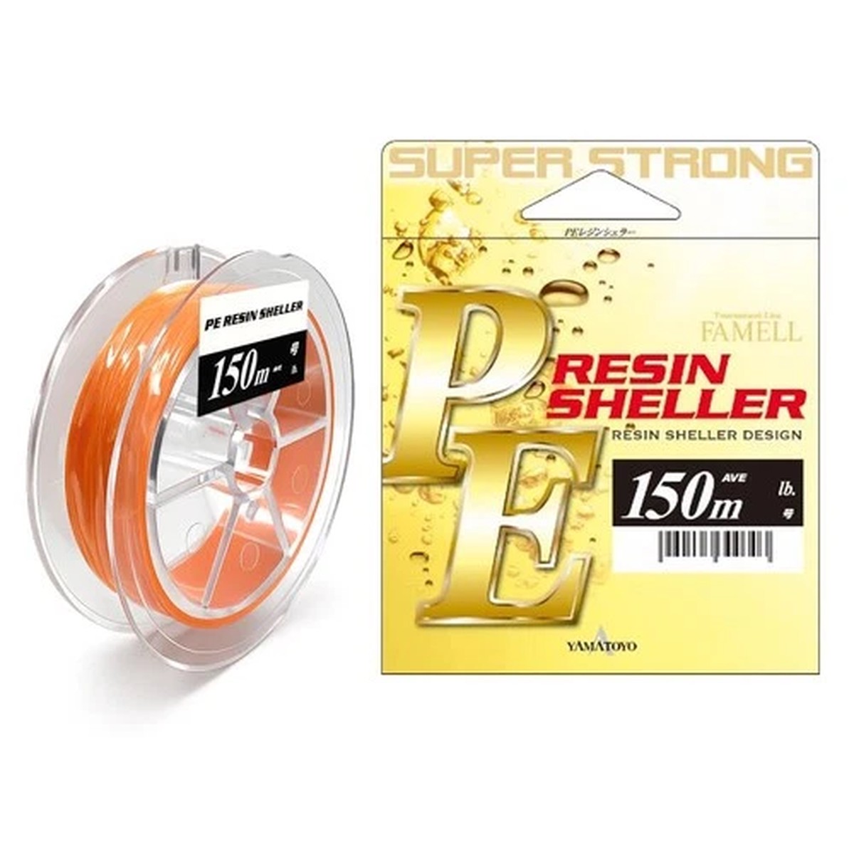 Yamatoyo PE Resin Sheller 150m 0.8 12lb Orange